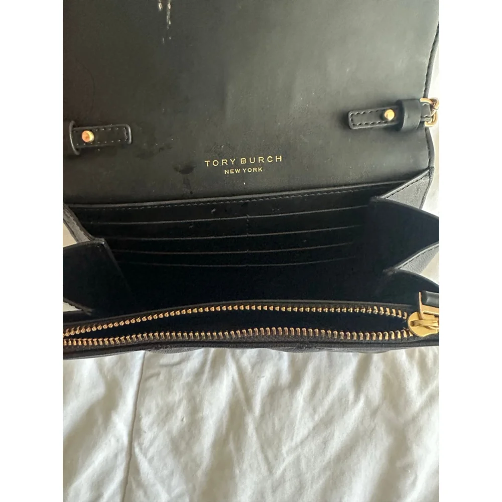 Women's Tory Burch Black Leather Crossbody Bag Small - Picture 3 of 3
